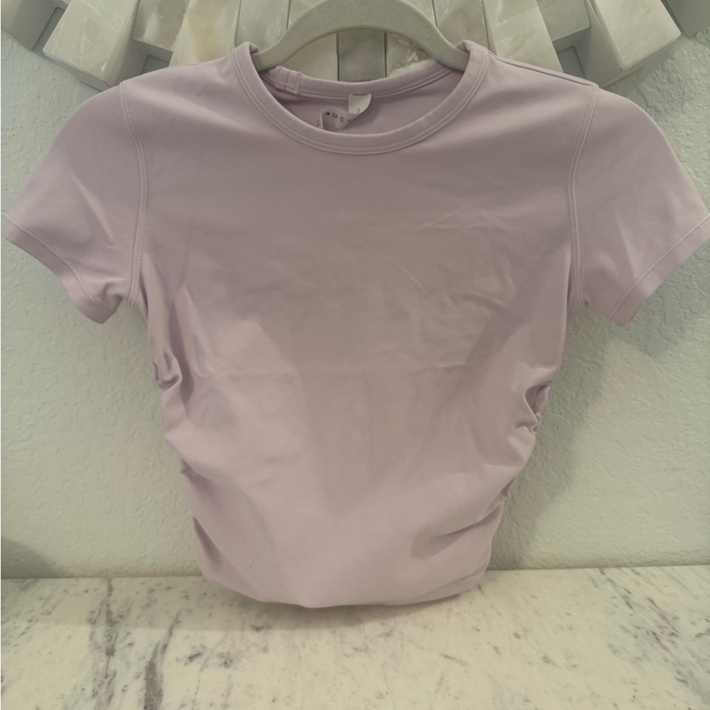 Lululemon All It Takes Nulu Short-Sleeve T-Shirt, light pink, sz 2